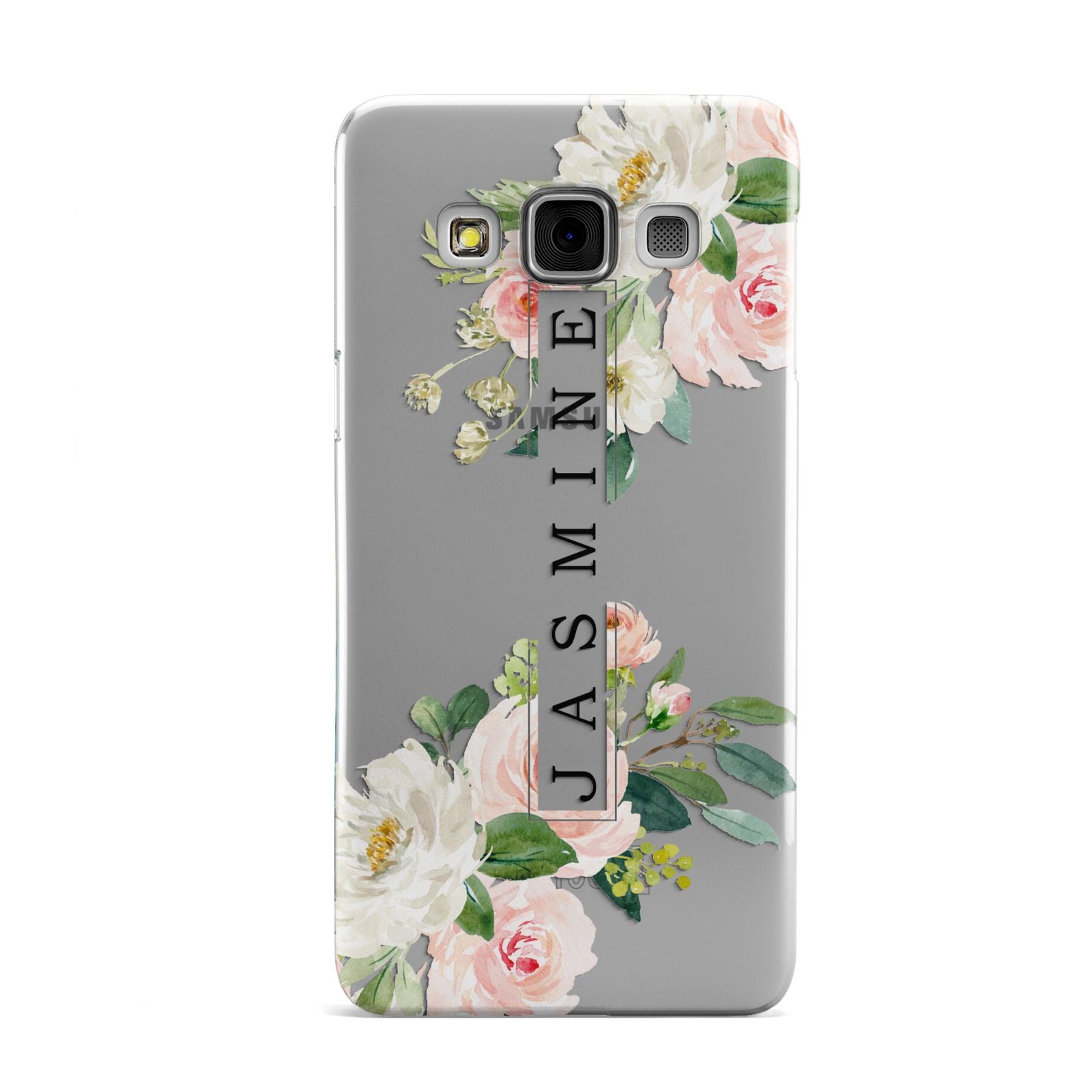 Personalised Floral Wreath with Name Samsung Galaxy A3 Case