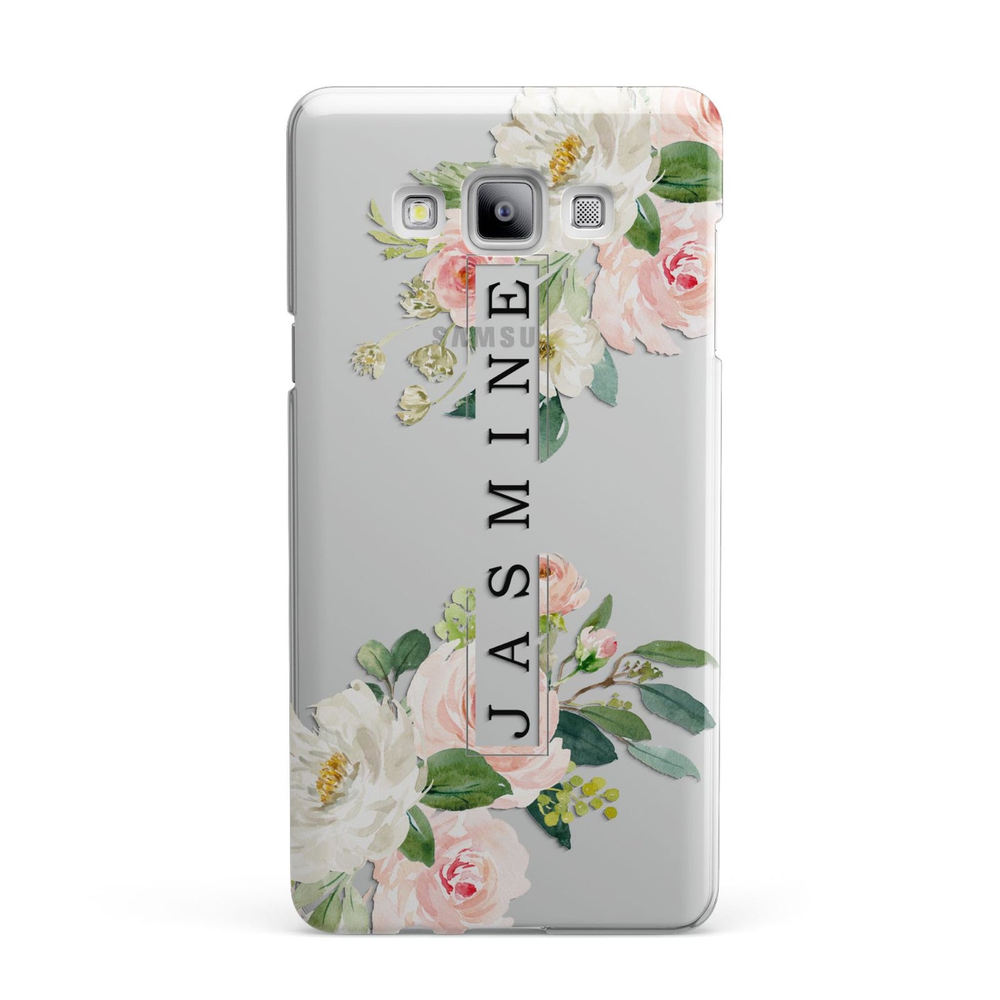 Personalised Floral Wreath with Name Samsung Galaxy A7 2015 Case