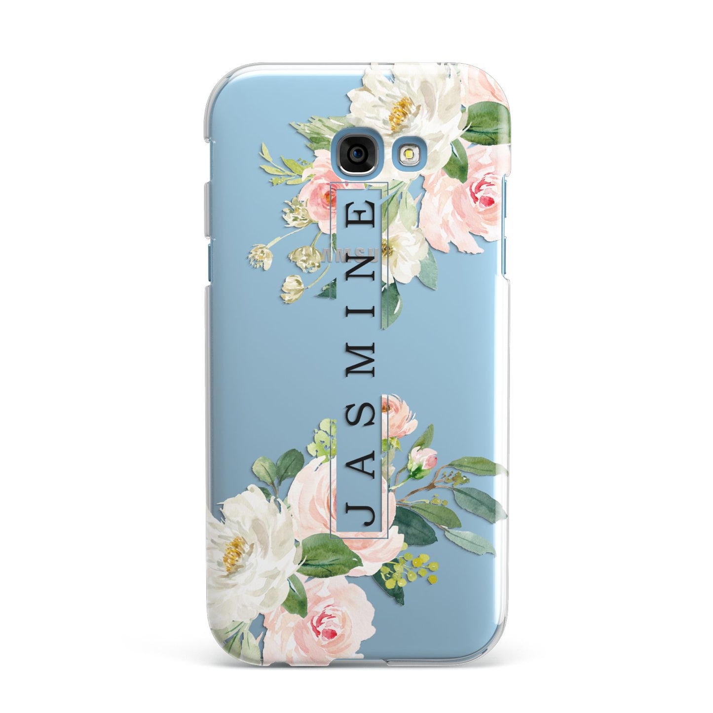 Personalised Floral Wreath with Name Samsung Galaxy A7 2017 Case