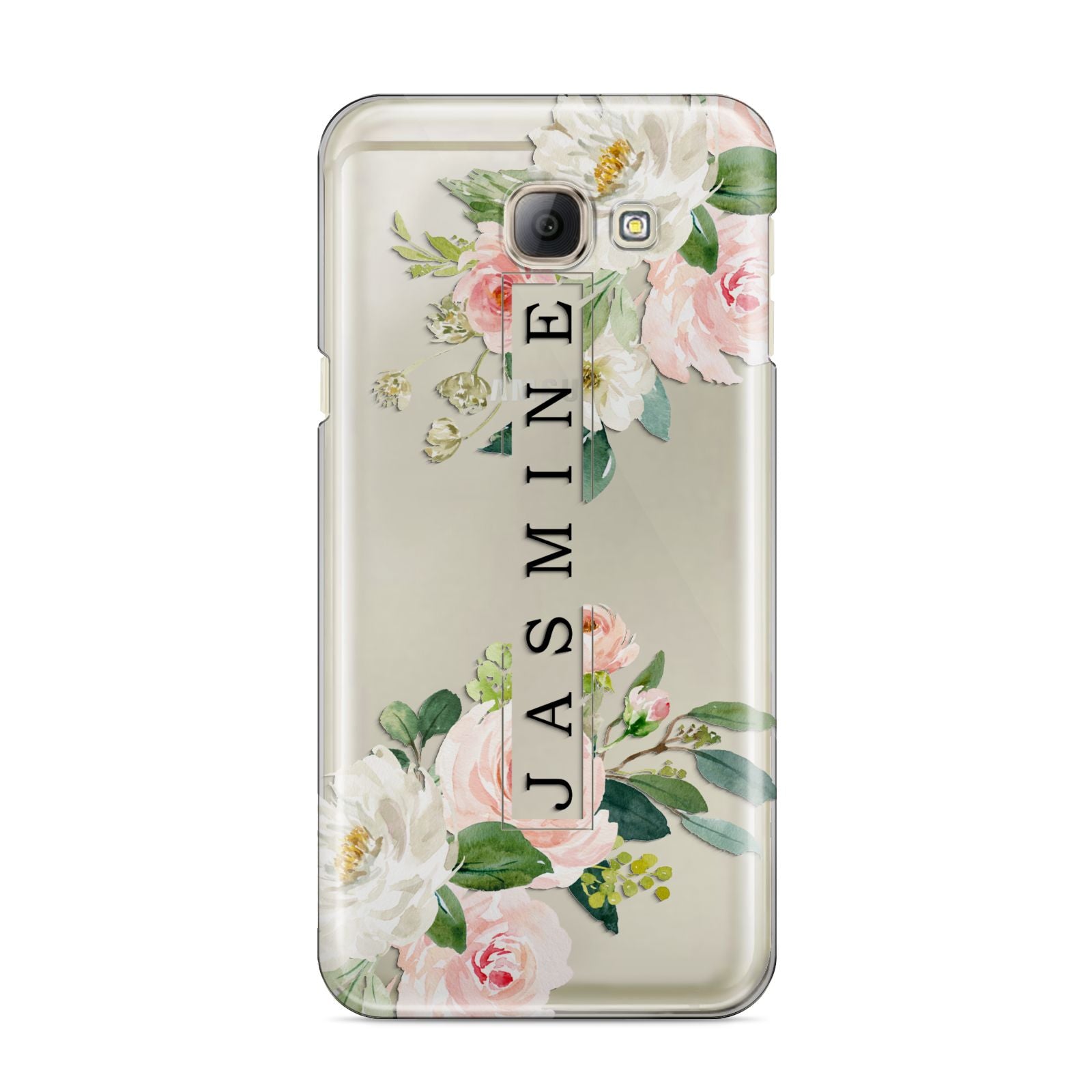 Personalised Floral Wreath with Name Samsung Galaxy A8 2016 Case