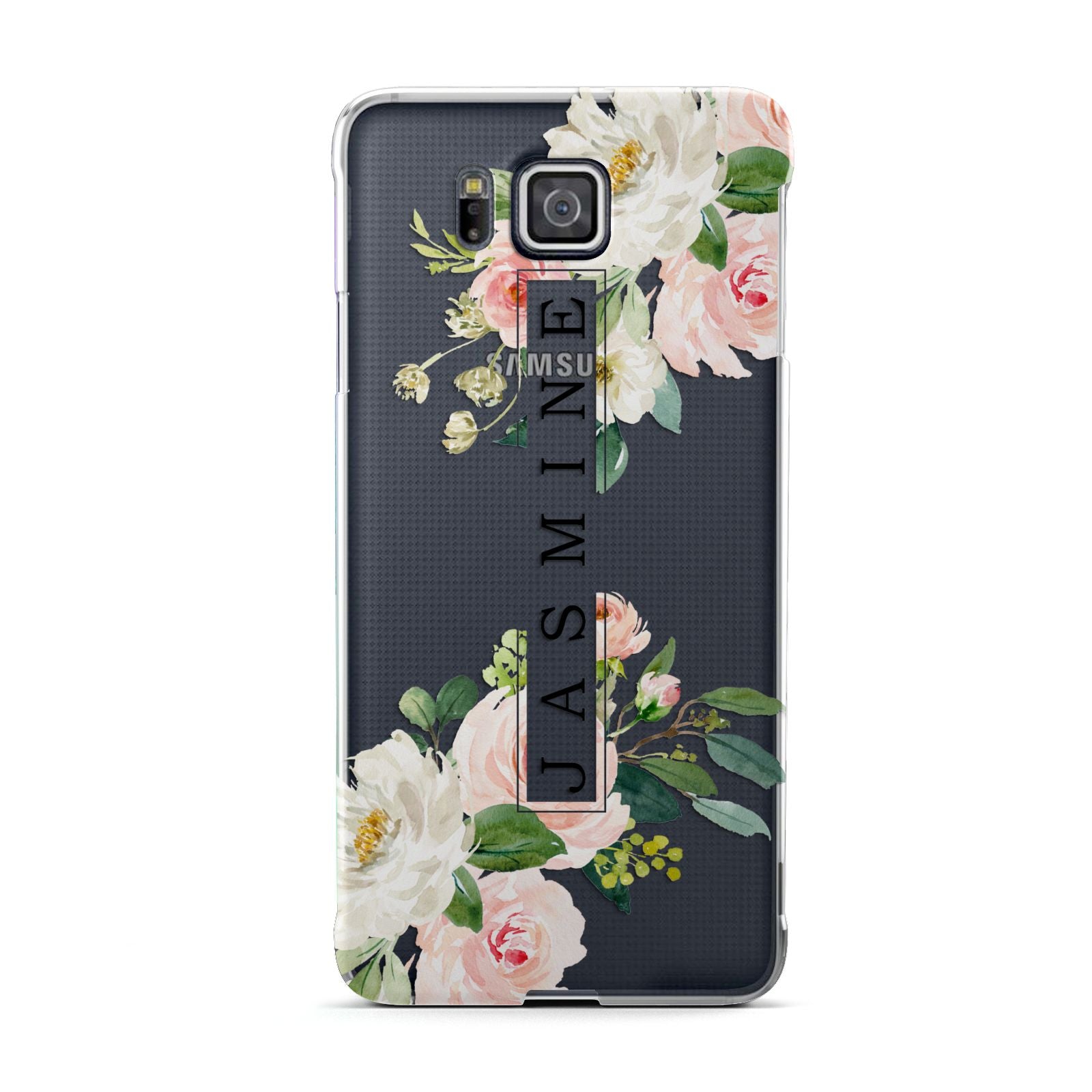 Personalised Floral Wreath with Name Samsung Galaxy Alpha Case