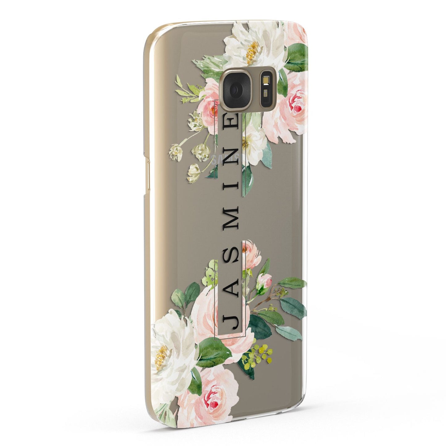 Personalised Floral Wreath with Name Samsung Galaxy Case Fourty Five Degrees