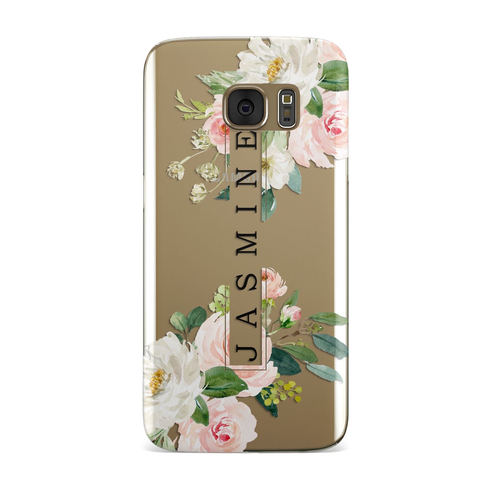 Personalised Floral Wreath with Name Samsung Galaxy Case