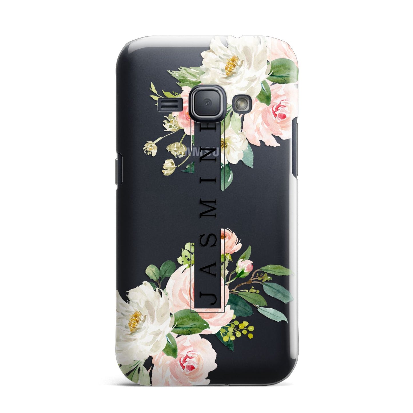 Personalised Floral Wreath with Name Samsung Galaxy J1 2016 Case