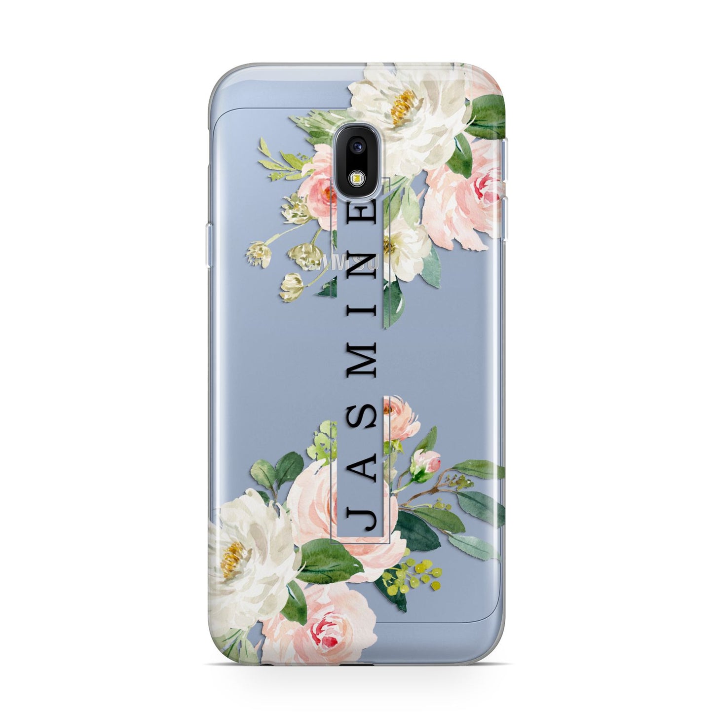 Personalised Floral Wreath with Name Samsung Galaxy J3 2017 Case