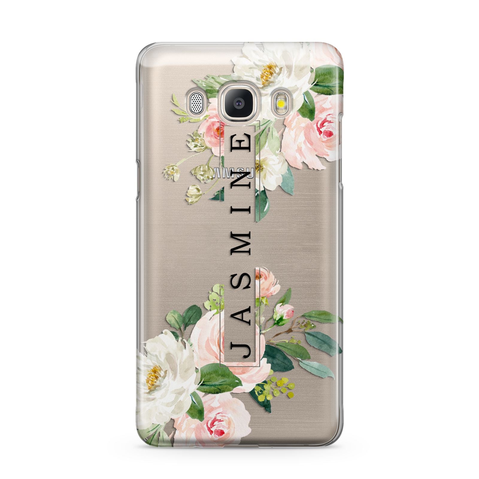 Personalised Floral Wreath with Name Samsung Galaxy J5 2016 Case