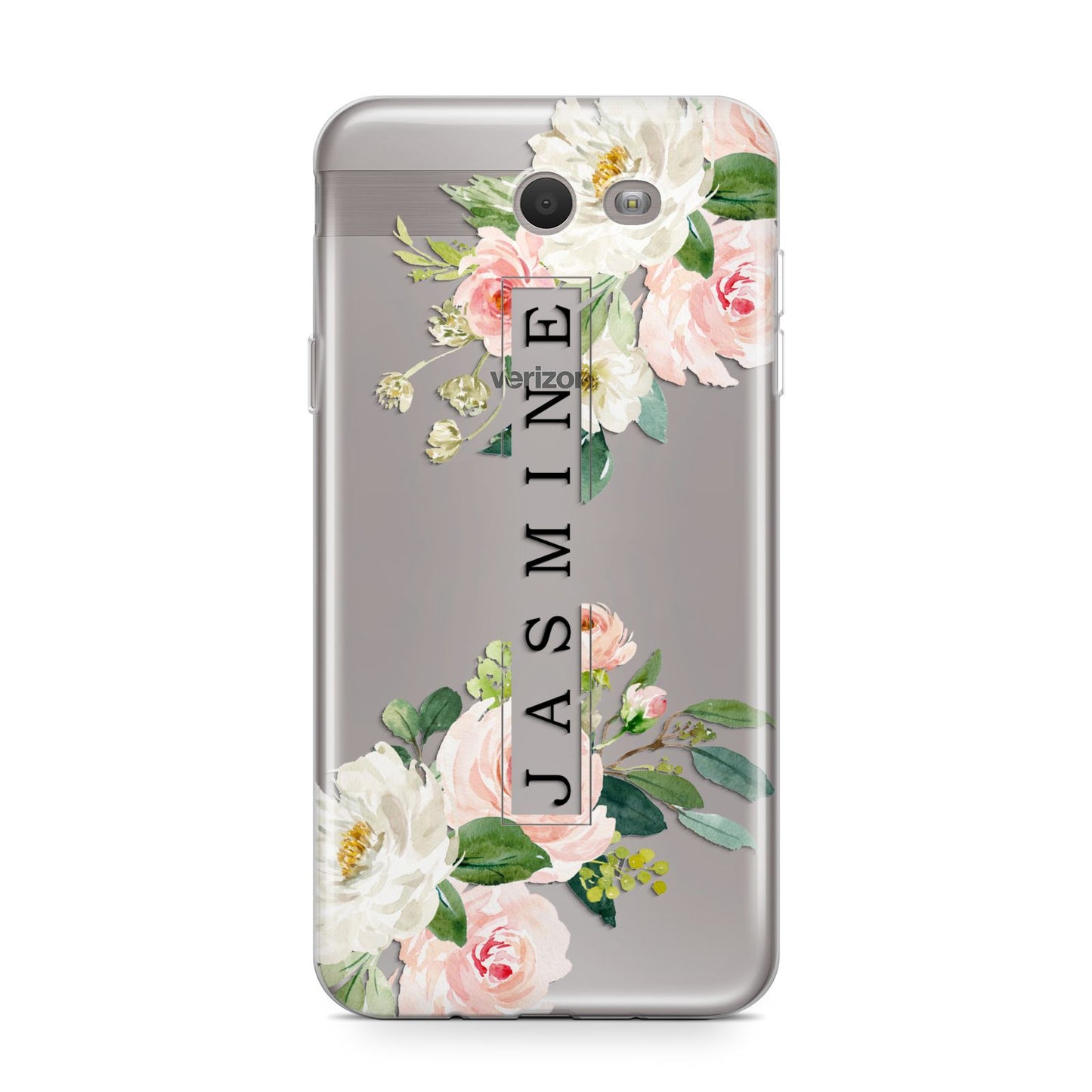 Personalised Floral Wreath with Name Samsung Galaxy J7 2017 Case