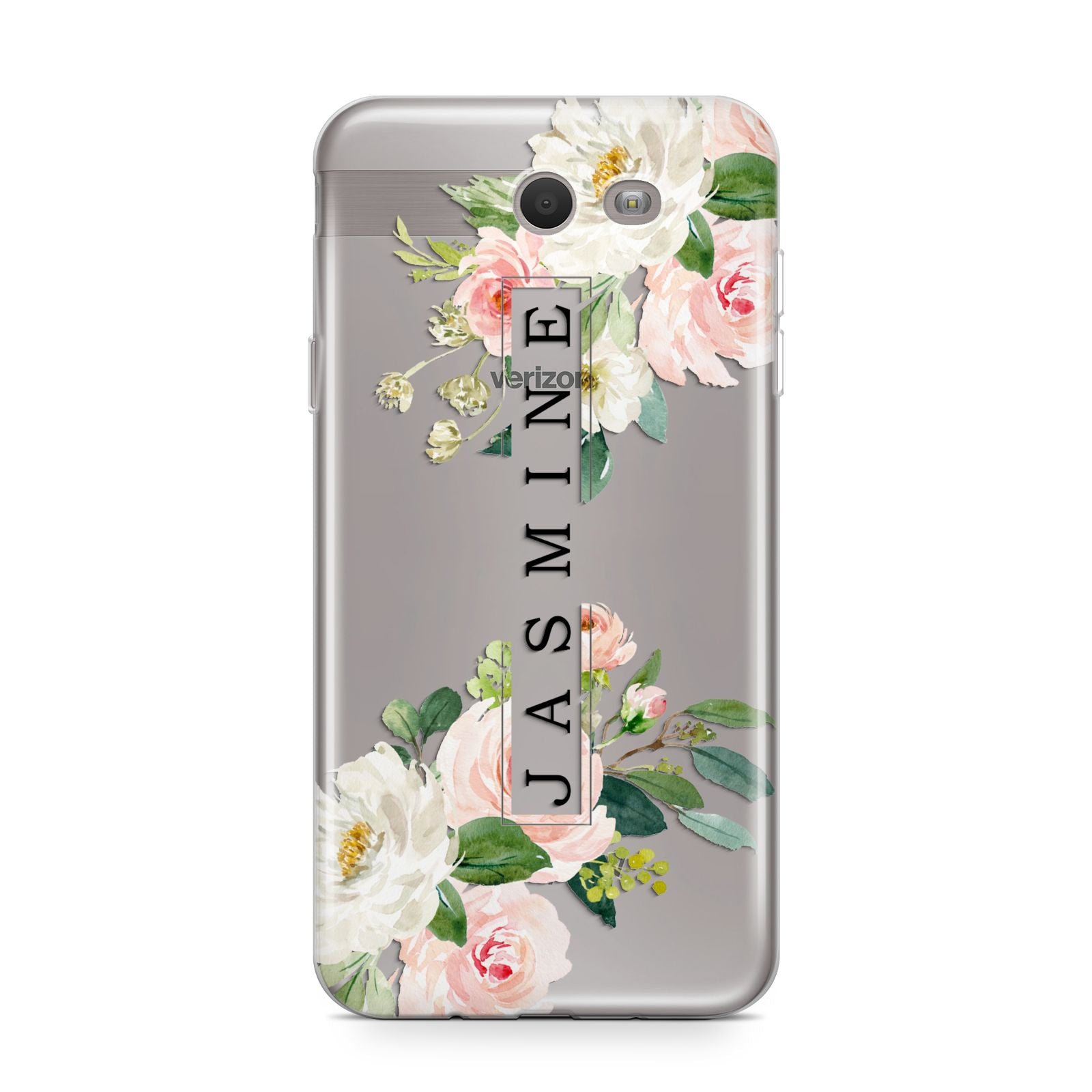 Personalised Floral Wreath with Name Samsung Galaxy J7 2017 Case