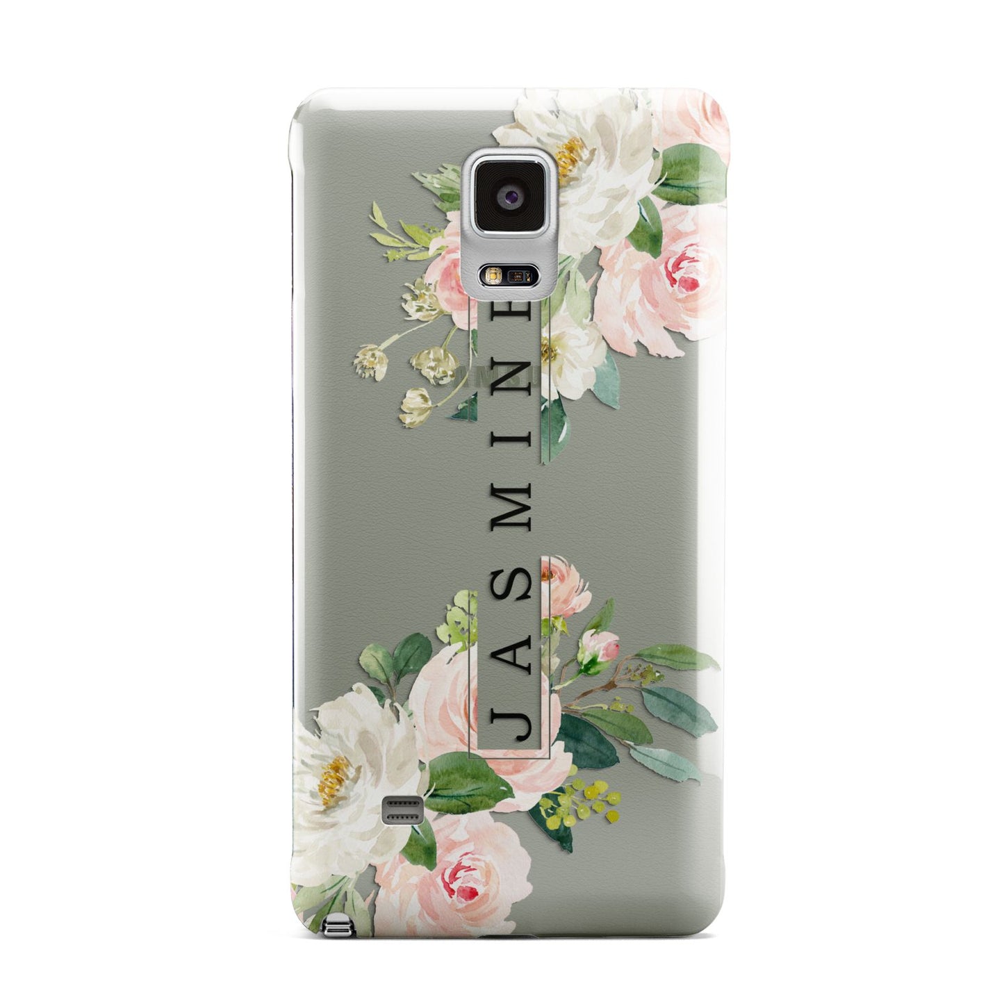 Personalised Floral Wreath with Name Samsung Galaxy Note 4 Case