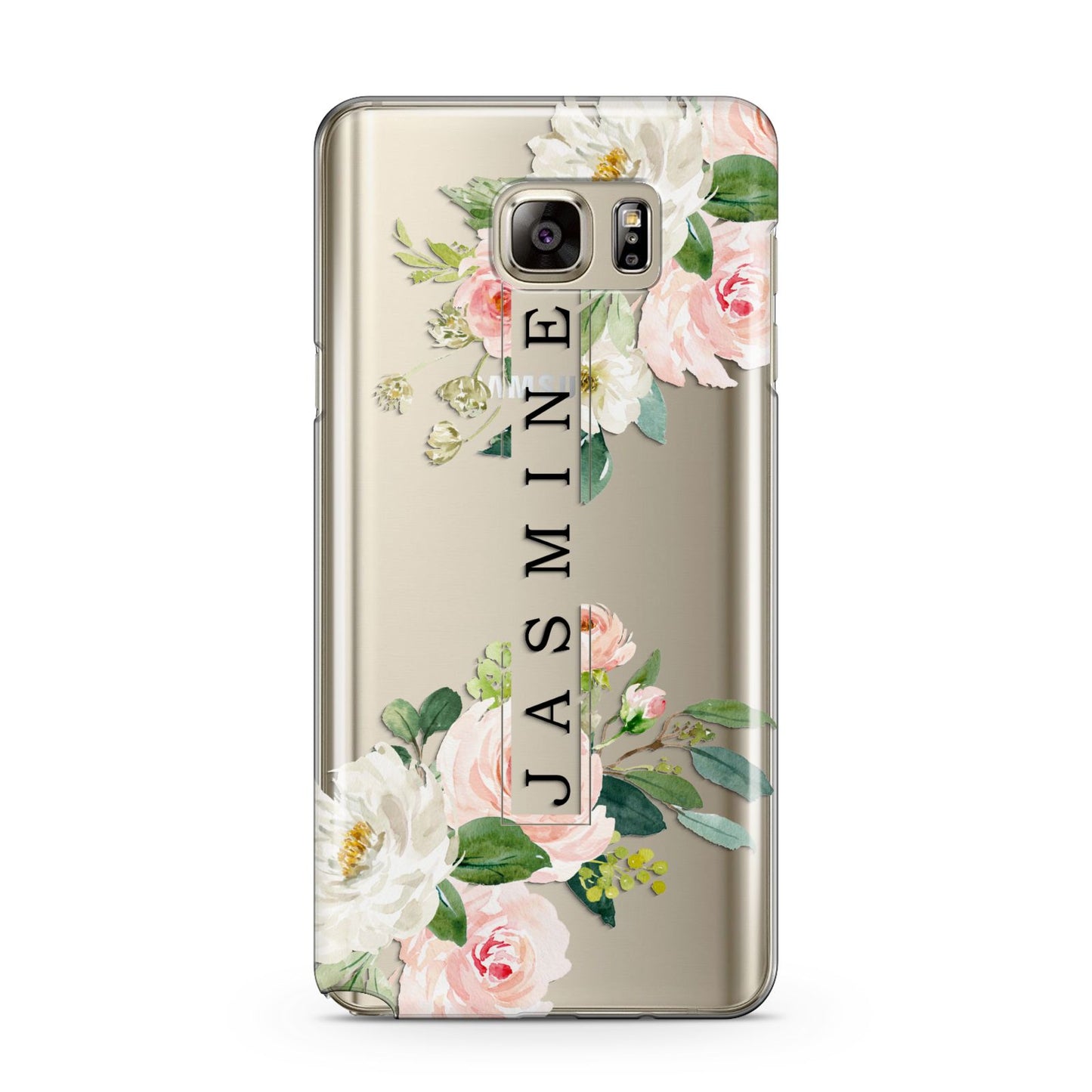 Personalised Floral Wreath with Name Samsung Galaxy Note 5 Case
