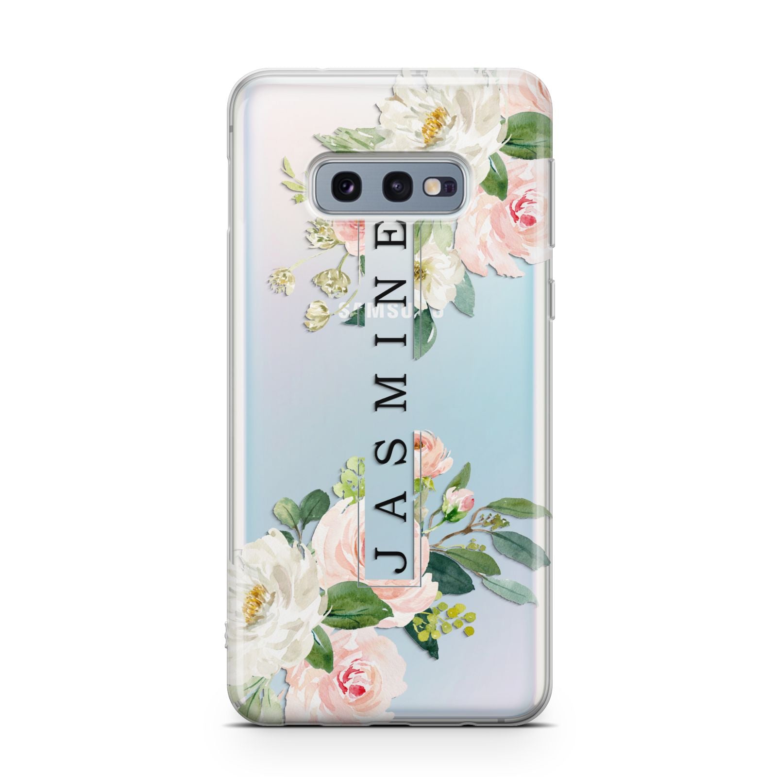 Personalised Floral Wreath with Name Samsung Galaxy S10E Case