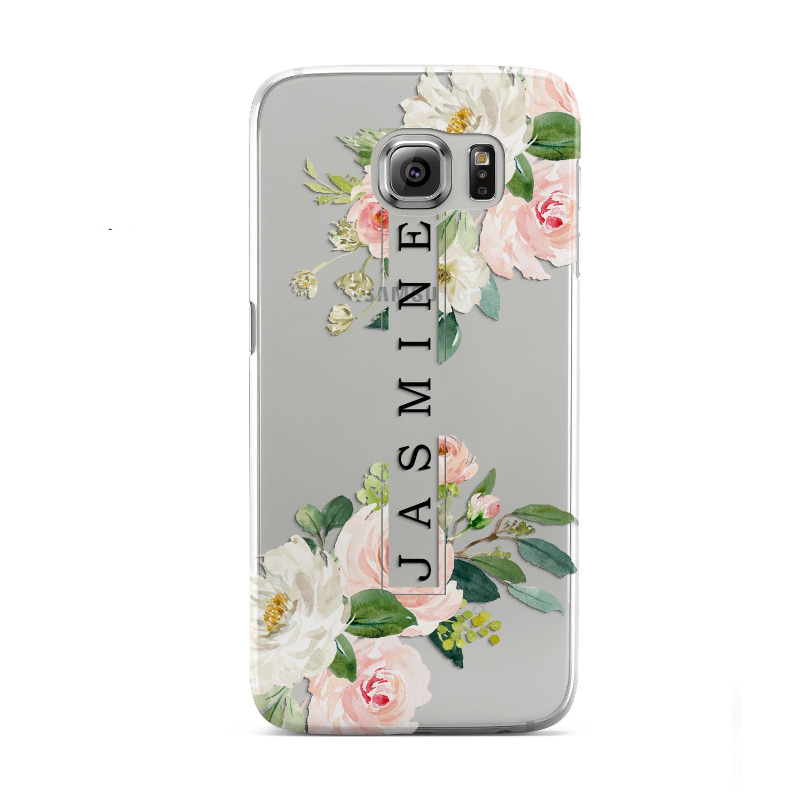Personalised Floral Wreath with Name Samsung Galaxy S6 Case