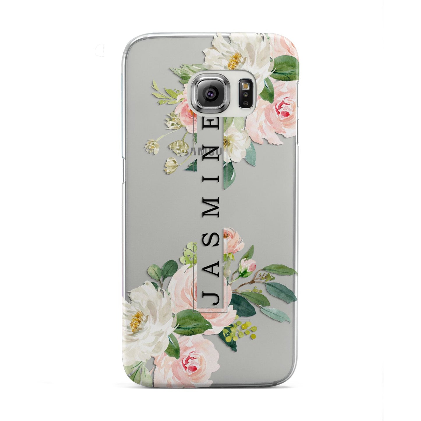 Personalised Floral Wreath with Name Samsung Galaxy S6 Edge Case