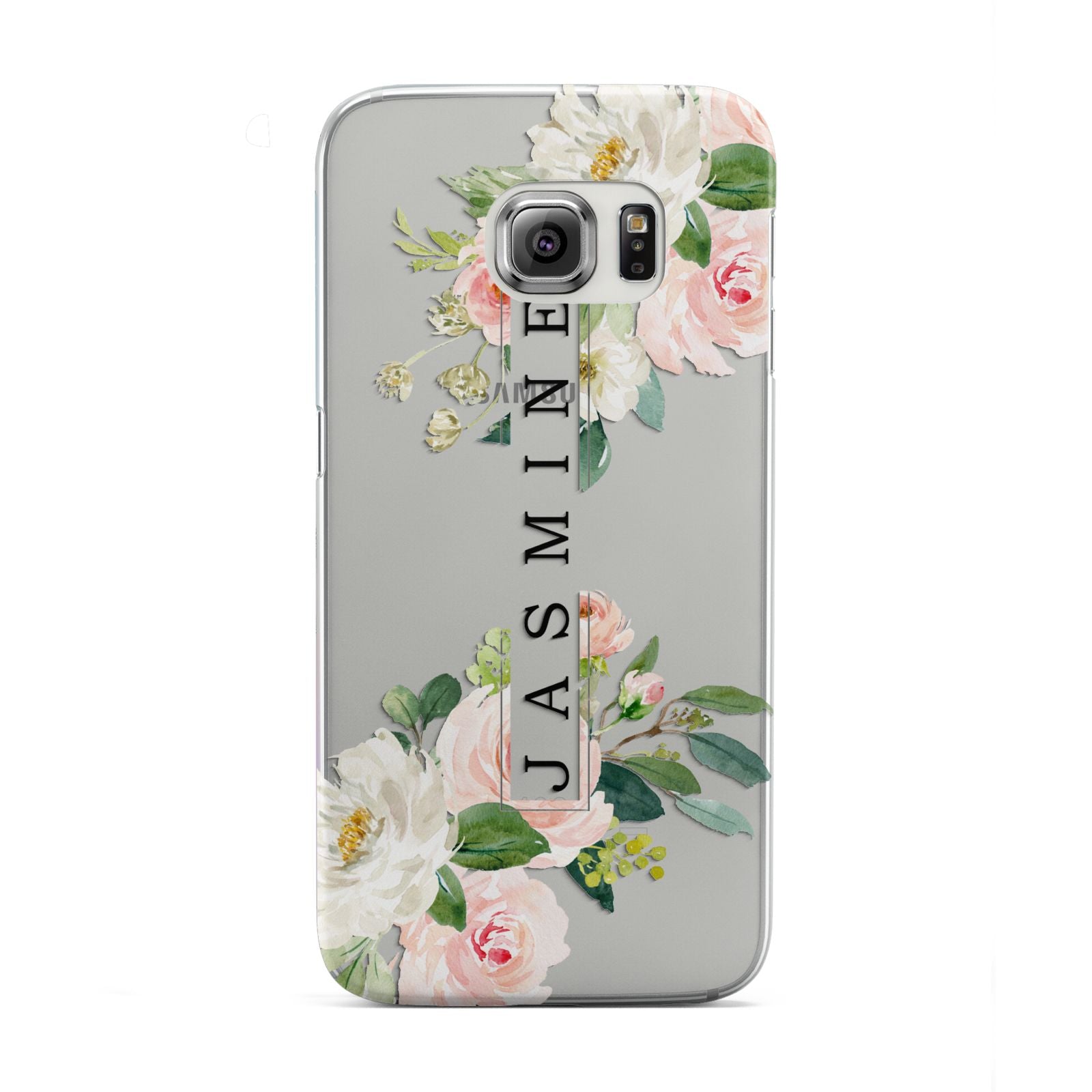 Personalised Floral Wreath with Name Samsung Galaxy S6 Edge Case