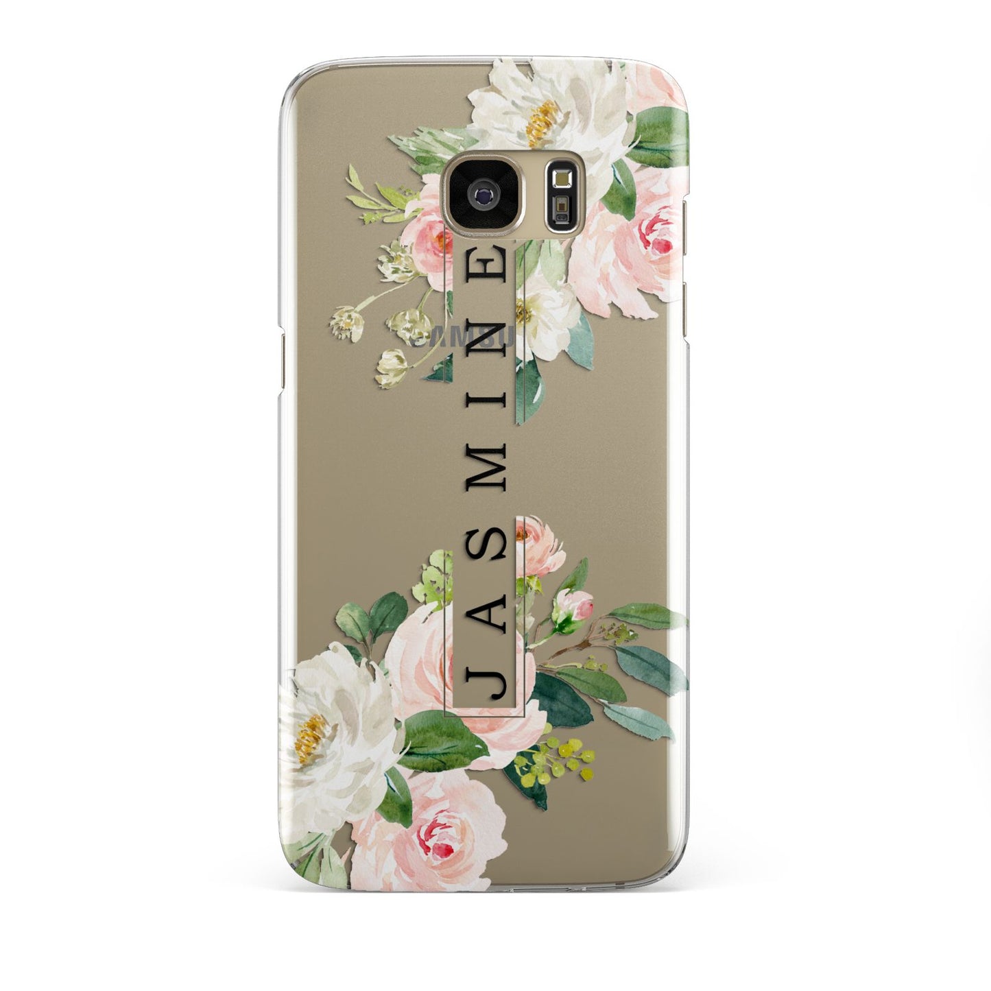 Personalised Floral Wreath with Name Samsung Galaxy S7 Edge Case
