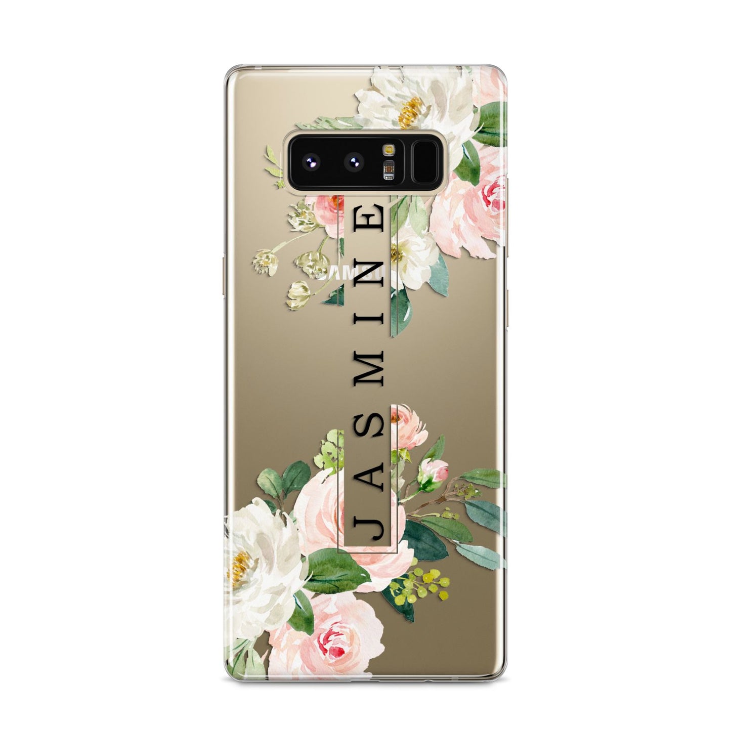 Personalised Floral Wreath with Name Samsung Galaxy S8 Case