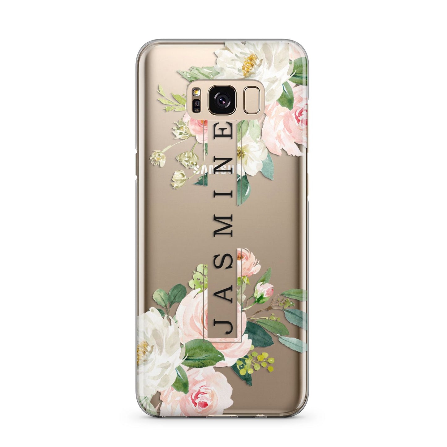 Personalised Floral Wreath with Name Samsung Galaxy S8 Plus Case