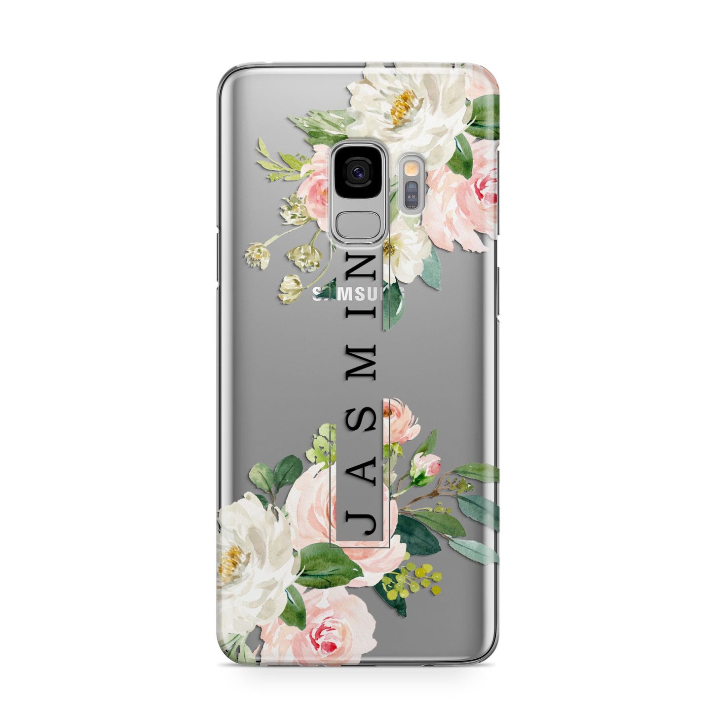 Personalised Floral Wreath with Name Samsung Galaxy S9 Case