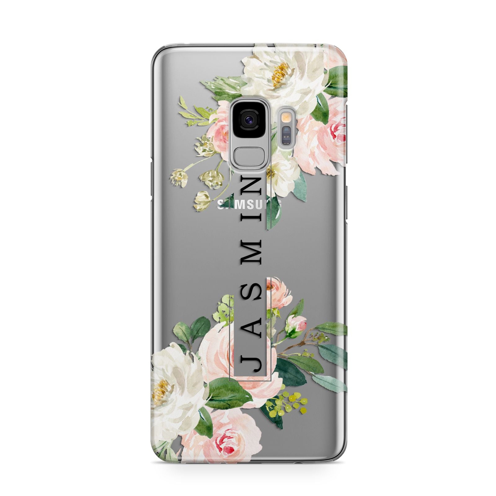 Personalised Floral Wreath with Name Samsung Galaxy S9 Case