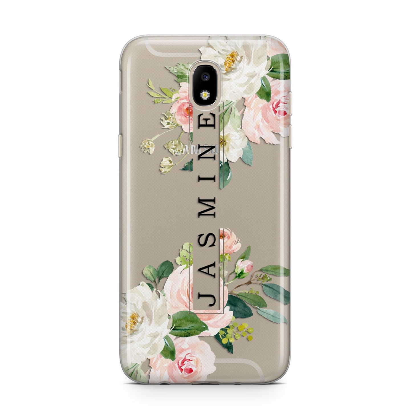 Personalised Floral Wreath with Name Samsung J5 2017 Case