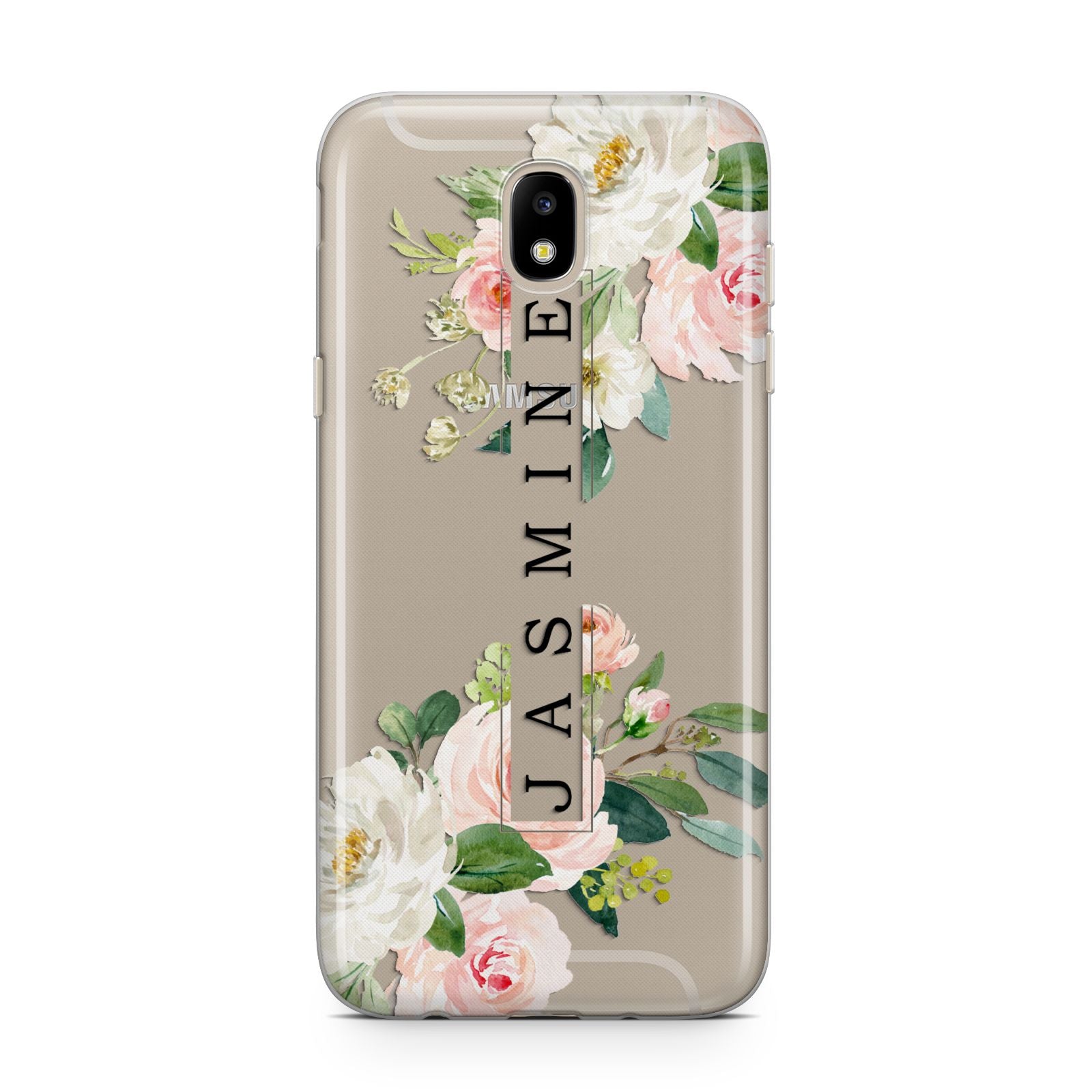 Personalised Floral Wreath with Name Samsung J5 2017 Case