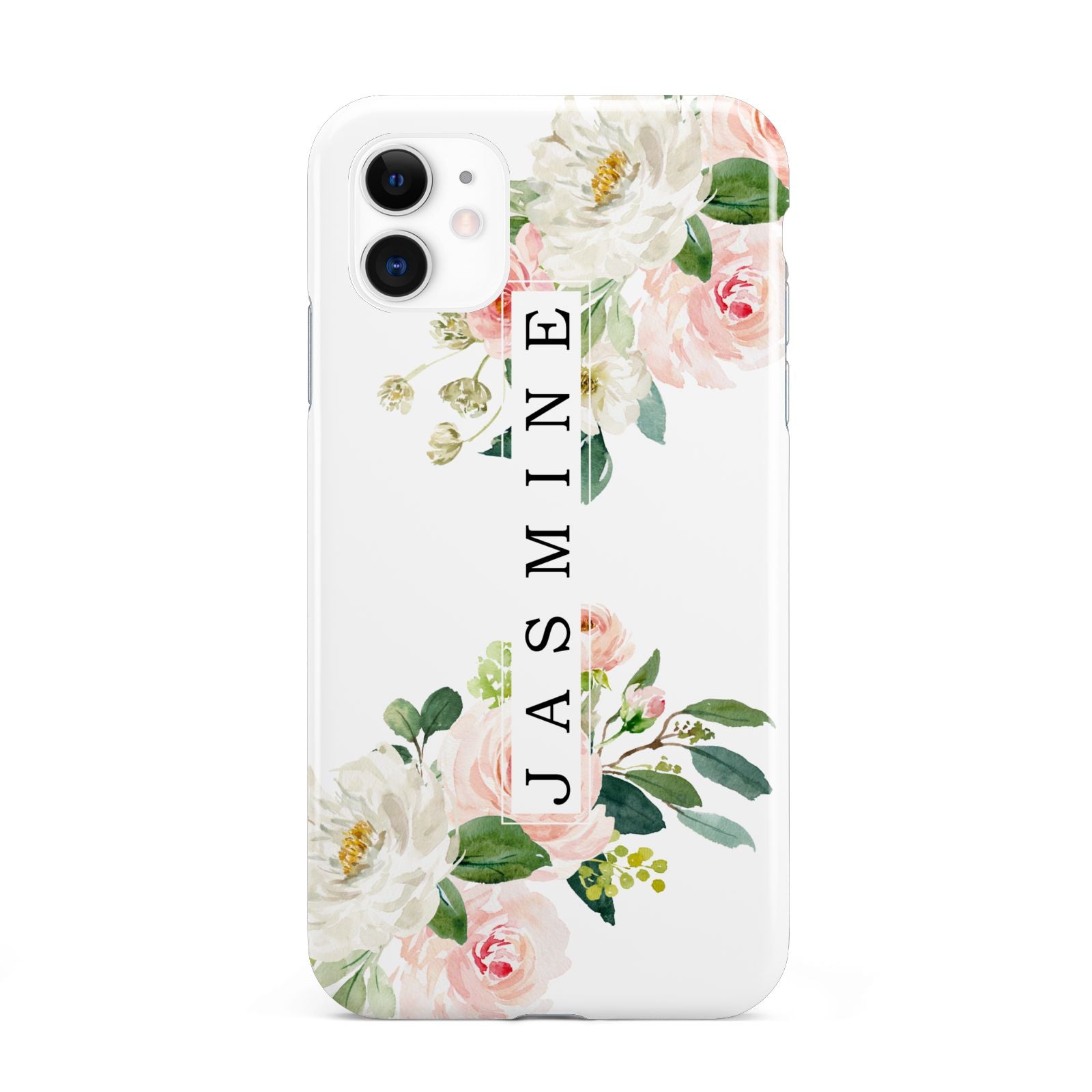 Personalised Floral Wreath with Name iPhone 11 3D Tough Case