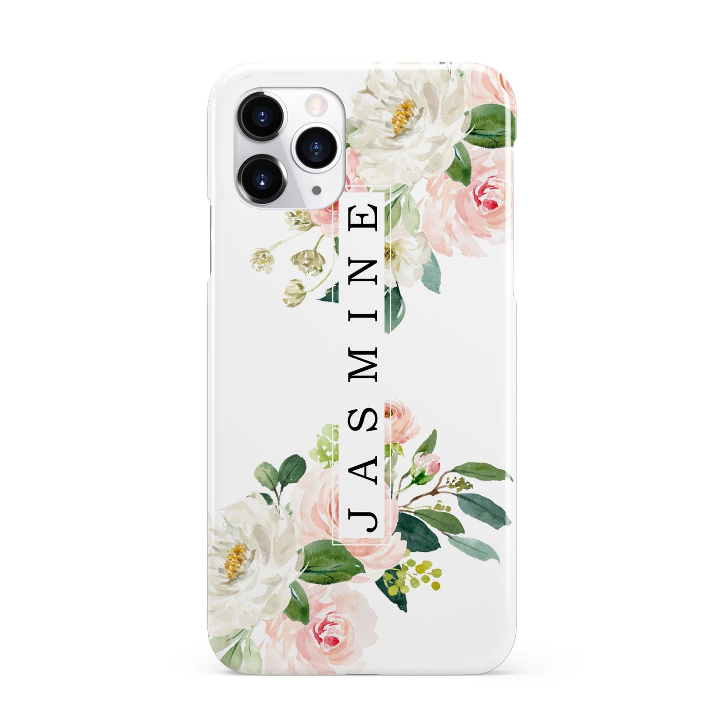 Personalised Floral Wreath with Name iPhone 11 Pro 3D Snap Case