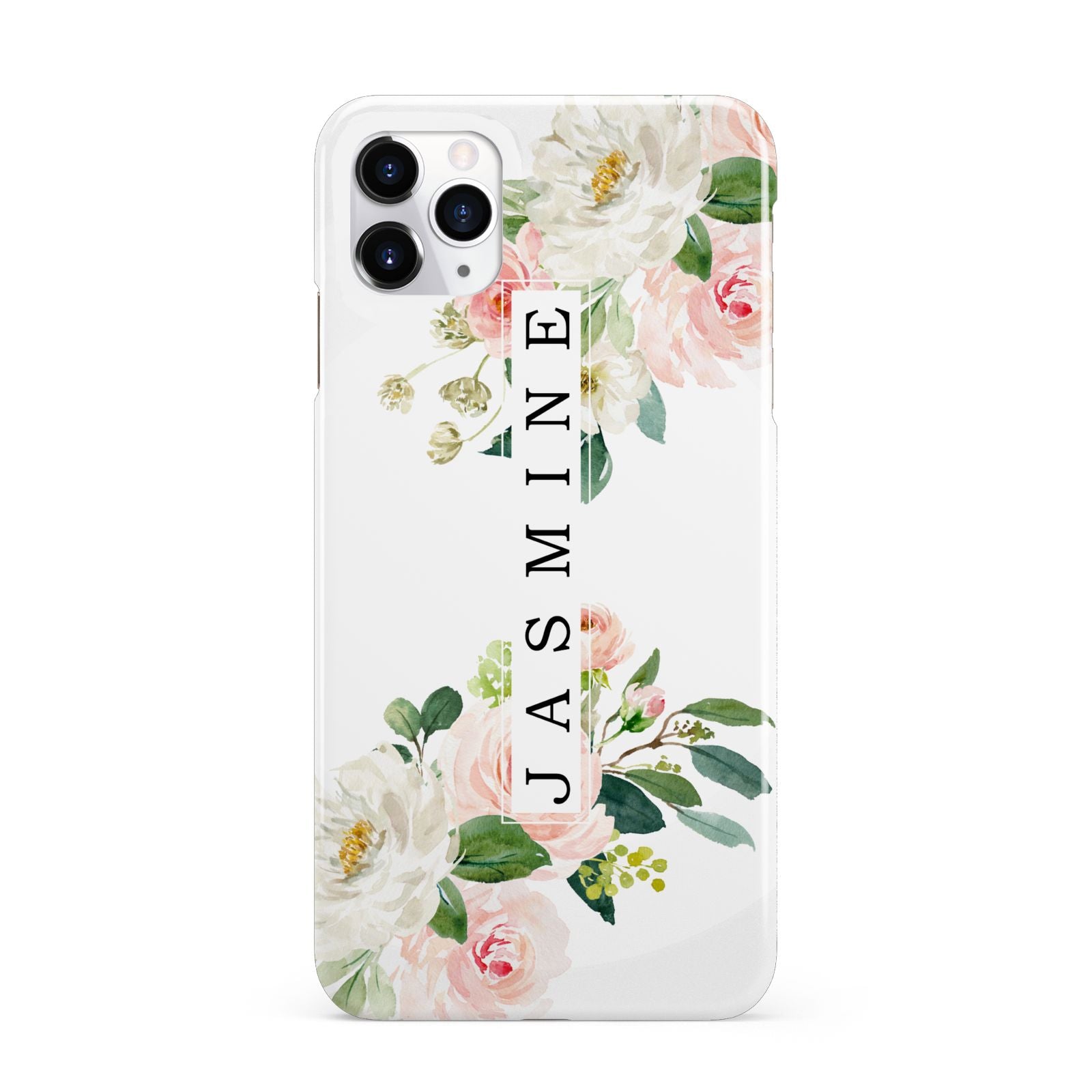 Personalised Floral Wreath with Name iPhone 11 Pro Max 3D Snap Case
