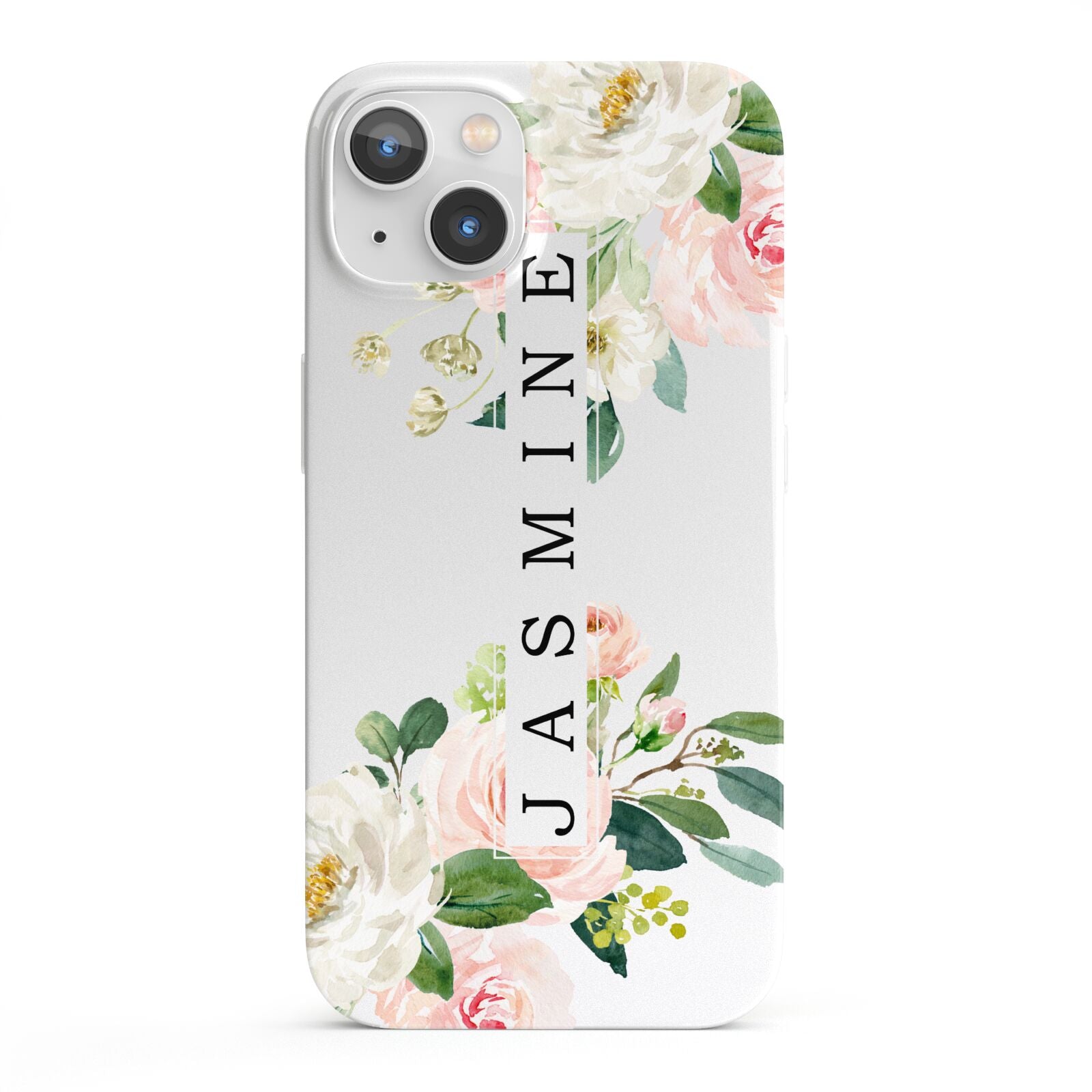 Personalised Floral Wreath with Name iPhone 13 Full Wrap 3D Snap Case