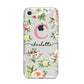 Personalised Floral iPhone 8 Bumper Case on Silver iPhone
