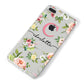 Personalised Floral iPhone 8 Plus Bumper Case on Silver iPhone Alternative Image