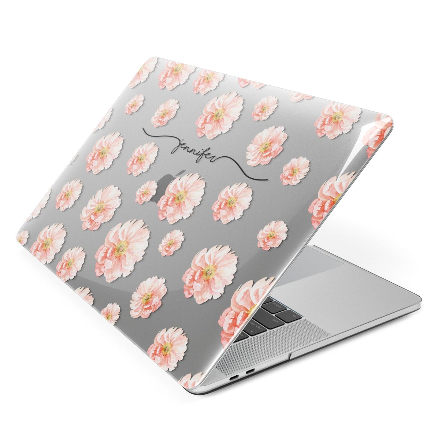 Personalised Flower Name Apple MacBook Case Side View