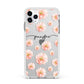 Personalised Flower Name Apple iPhone 11 Pro Max in Silver with White Impact Case