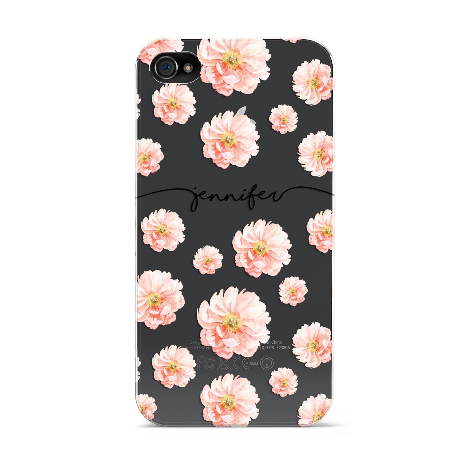 Personalised Flower Name Apple iPhone 4s Case