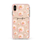 Personalised Flower Name Apple iPhone Xs Max Impact Case Pink Edge on Gold Phone
