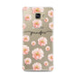 Personalised Flower Name Samsung Galaxy A7 2016 Case on gold phone