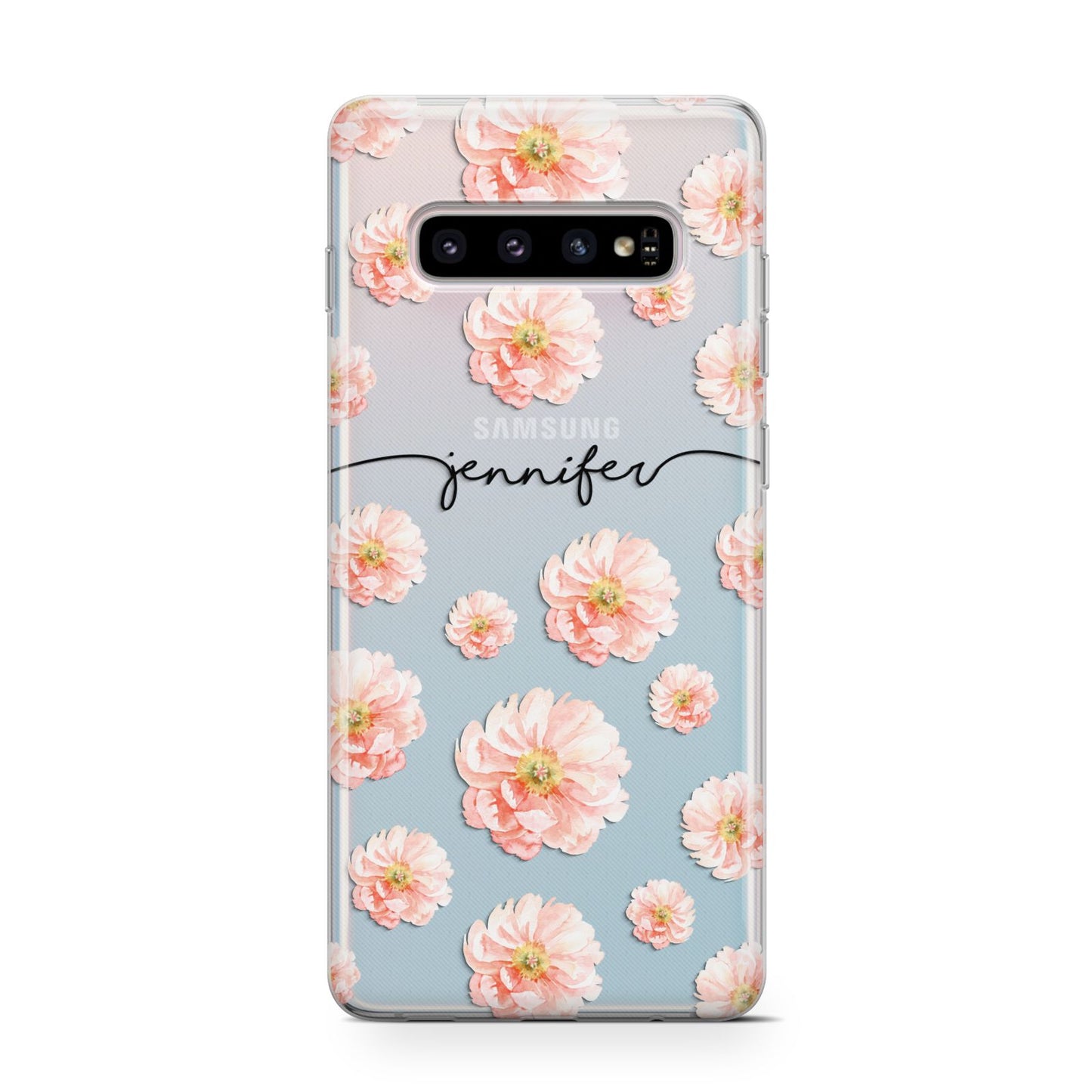Personalised Flower Name Samsung Galaxy S10 Case
