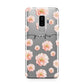Personalised Flower Name Samsung Galaxy S9 Plus Case on Silver phone