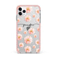 Personalised Flower Name iPhone 11 Pro Max Impact Pink Edge Case