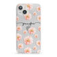 Personalised Flower Name iPhone 13 Clear Bumper Case