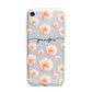 Personalised Flower Name iPhone 7 Bumper Case on Silver iPhone