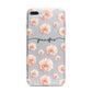 Personalised Flower Name iPhone 7 Plus Bumper Case on Silver iPhone