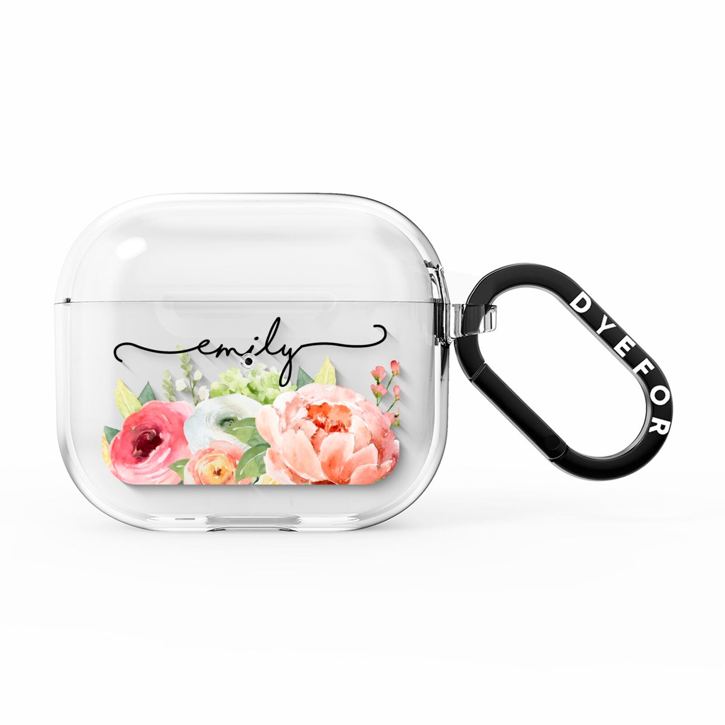 Personalised Flowers AirPods Clear Case 3rd Gen