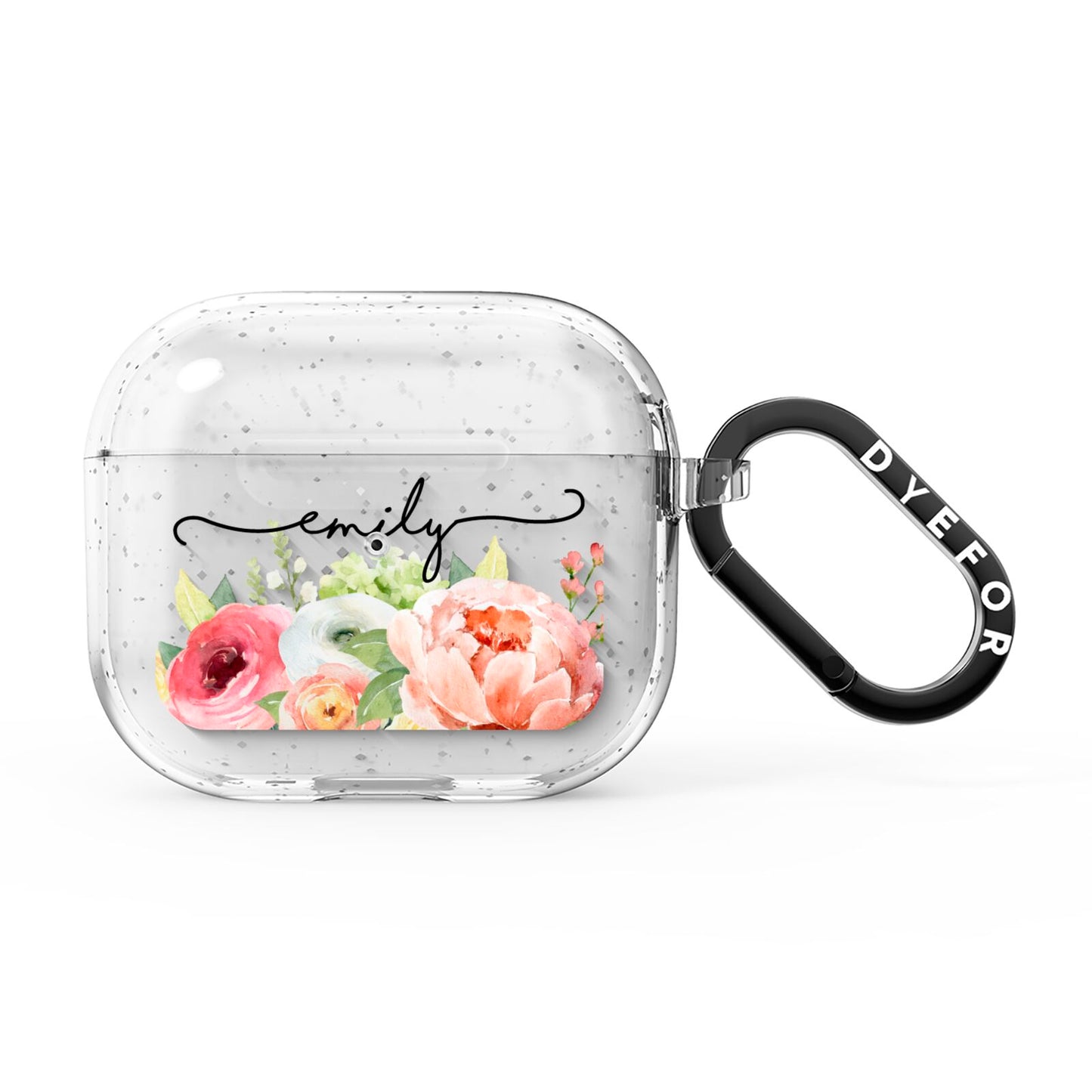 Personalised Flowers AirPods Glitter Case 3rd Gen