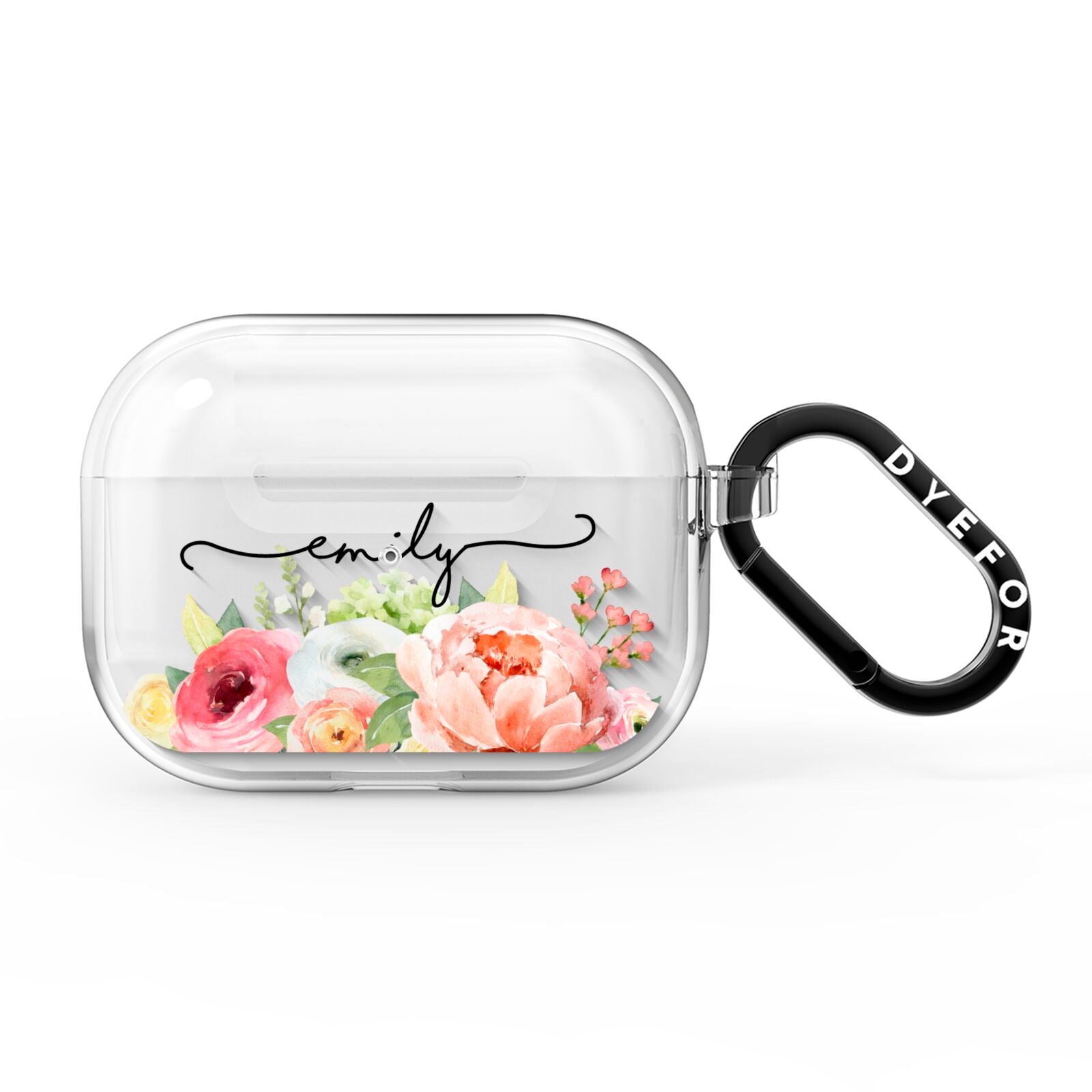 Personalised Flowers AirPods Pro Clear Case