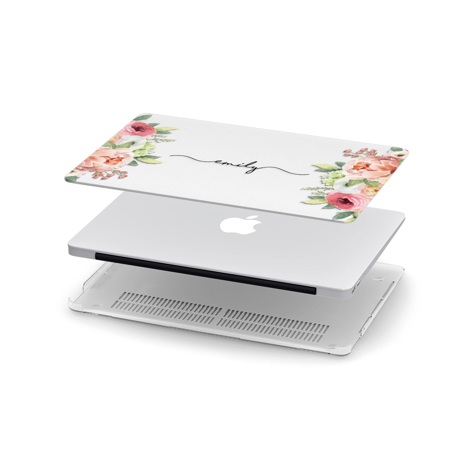 Personalised Flowers Apple MacBook Case in Detail