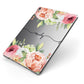 Personalised Flowers Apple iPad Case on Grey iPad Side View