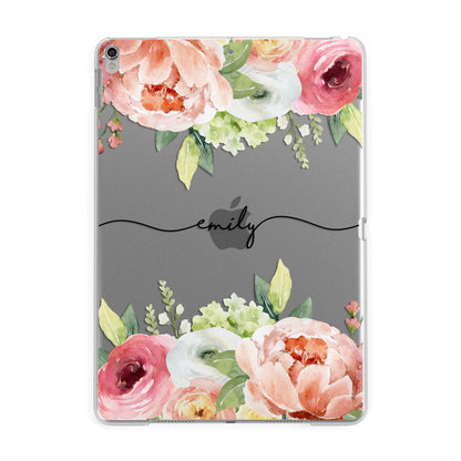 Personalised Flowers Apple iPad Silver Case