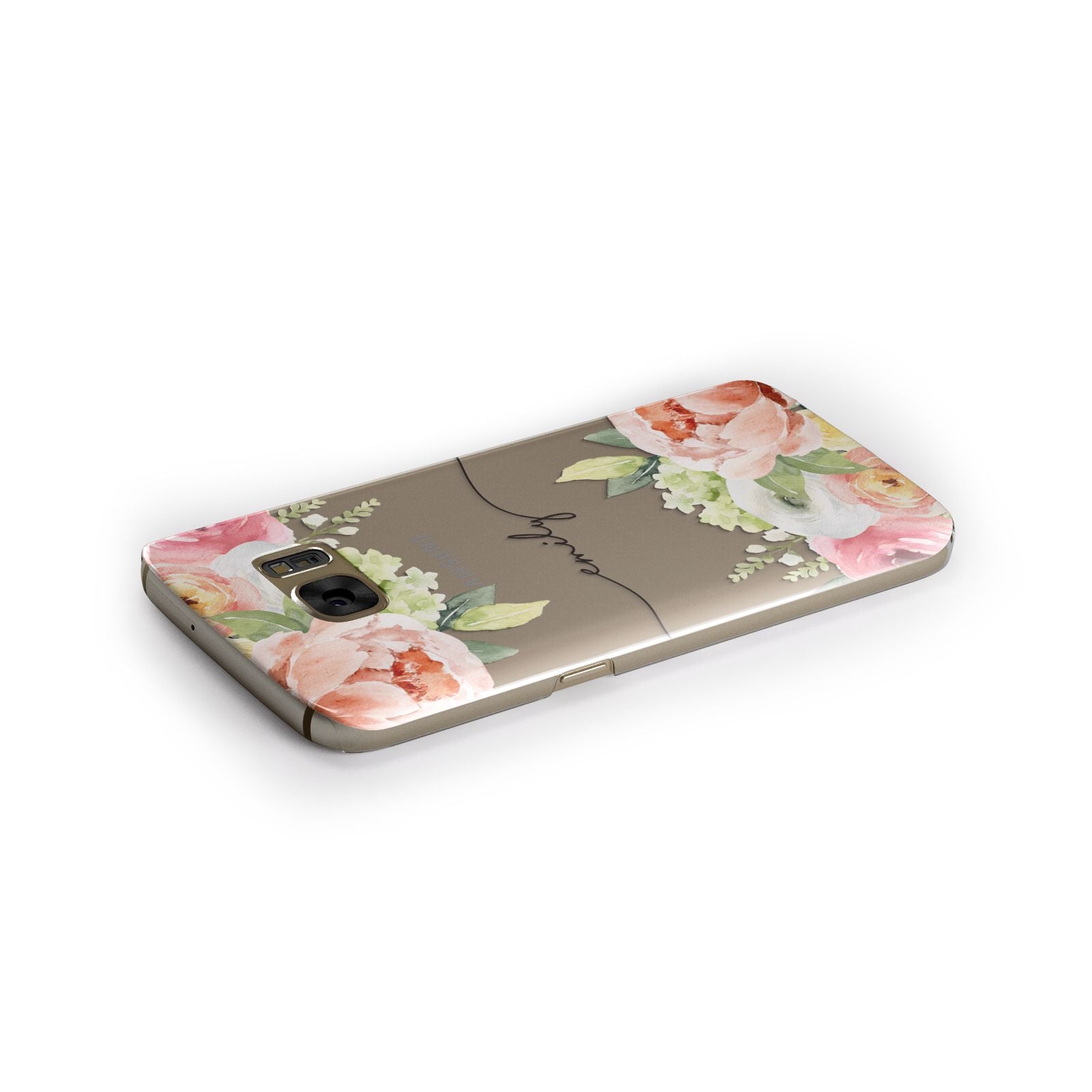 Personalised Flowers Samsung Galaxy Case Side Close Up