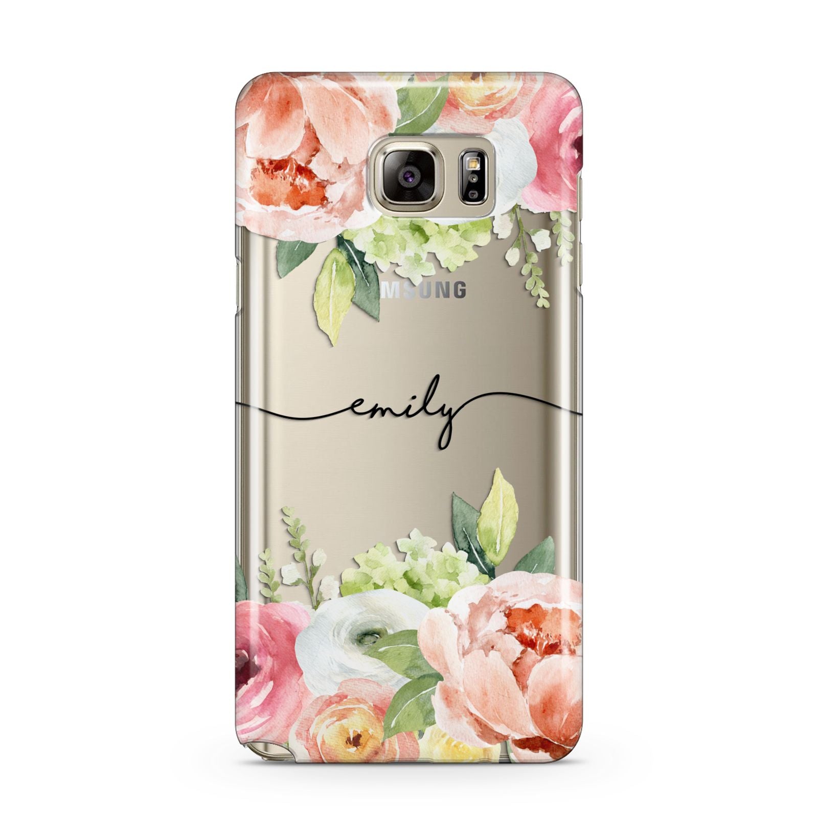 Personalised Flowers Samsung Galaxy Note 5 Case
